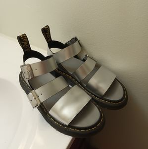 Gryphon Dr. Martens Silver Sandals